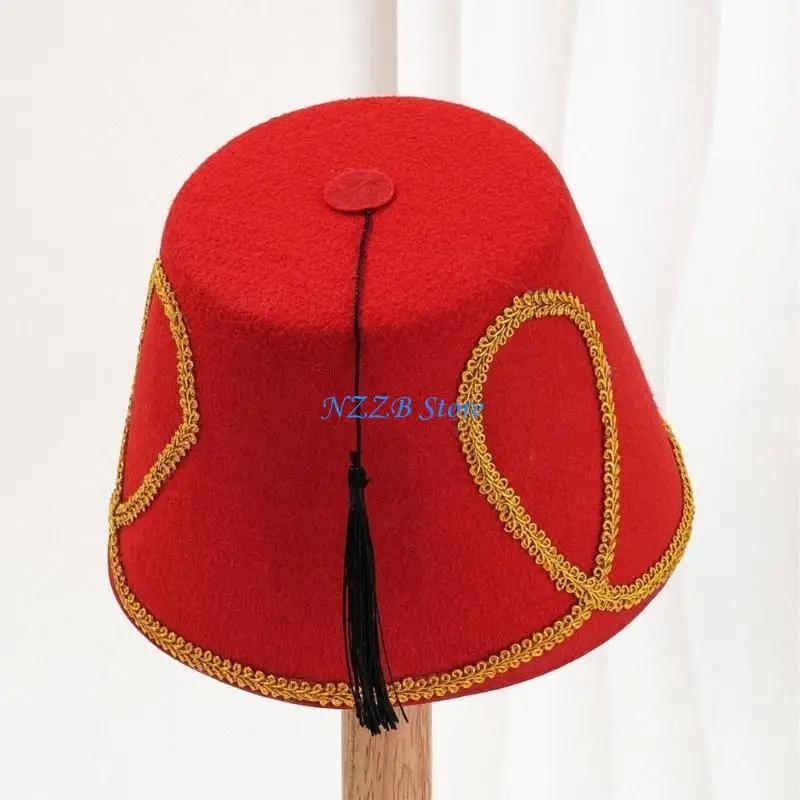 

T21F Fancy Turkish Hat Turkish Hat Eye-catching Moroccan Themed Costume Accessory