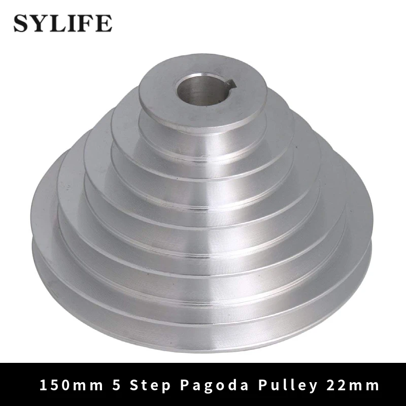 22mm Bore Outter Dia 54-150mm 5 Step A Type V-Belt Pagoda Pulley Belt