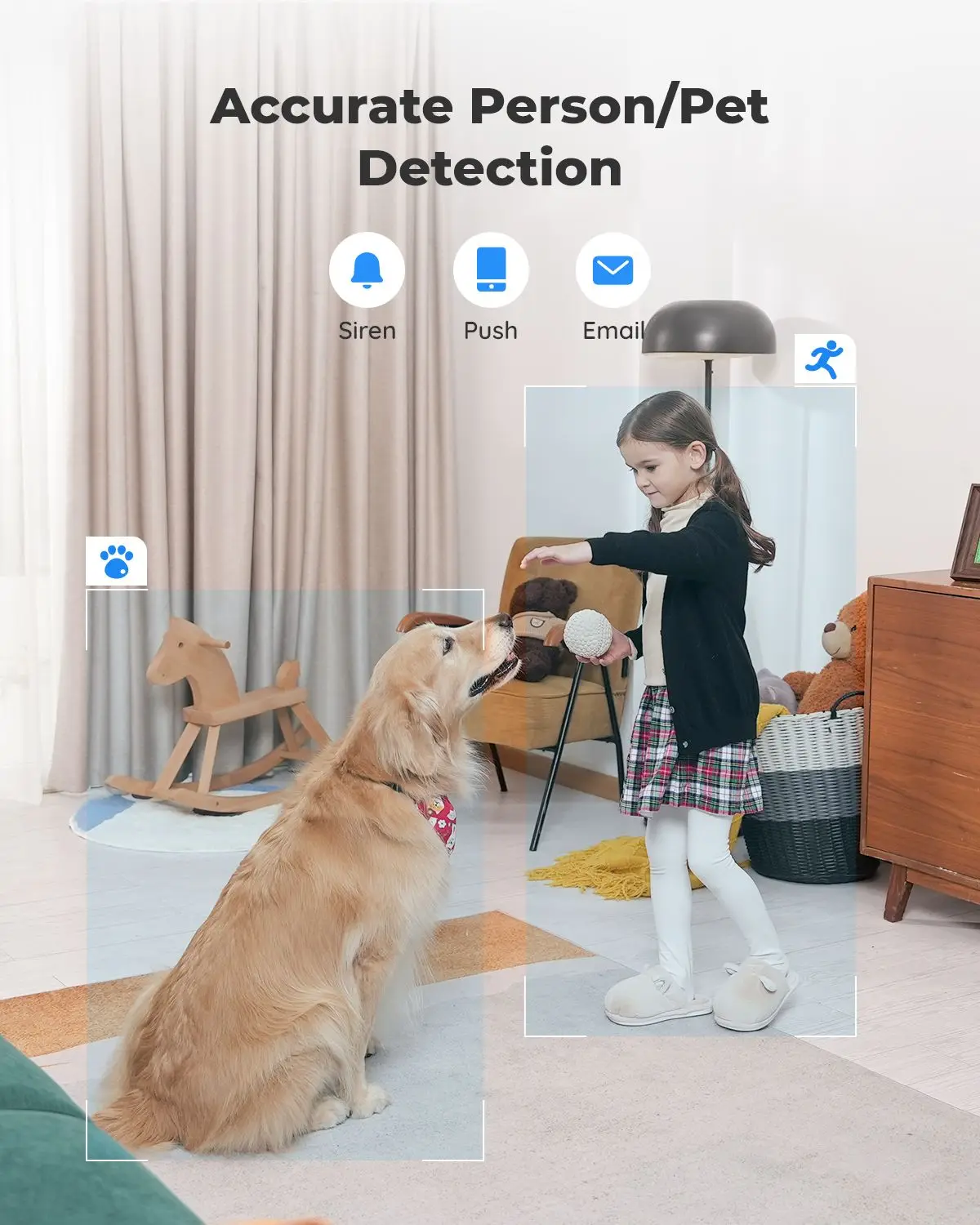 Reolink 5MP PTZ IP Camera 2.4G/5G WiFi Camera HD Indoor 3x Optical Zoom human pet detection security Camera Baby Monitor E1 Zoom