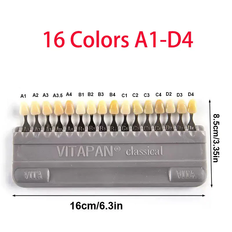 فيتا دليل الظل للأسنان الكلاسيكي 16 لون فيتا ثلاثية الأبعاد ماستر مختبر الأسنان التبييض الظل دليل 29 لون نموذج الأسنان لوحة الألوان #2