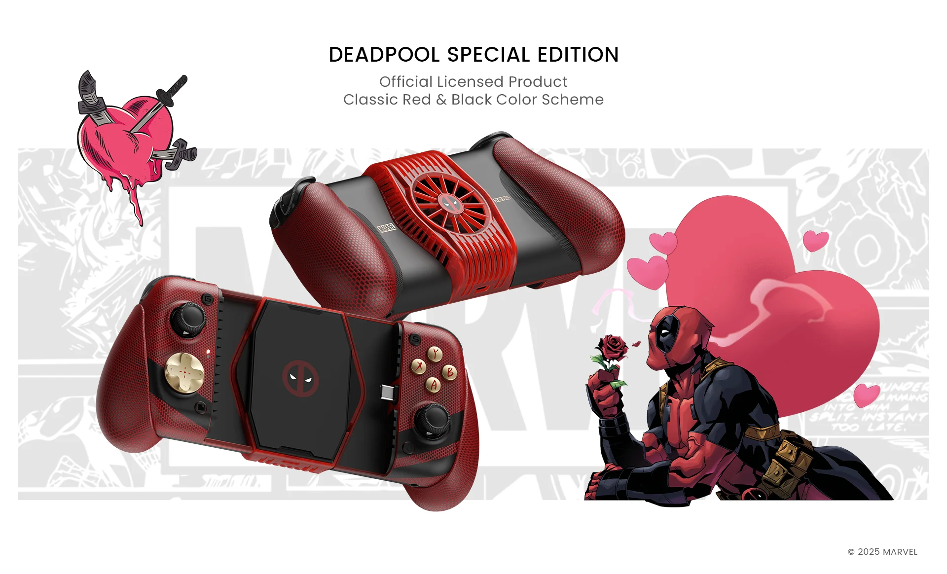 Deadpool Gamesir X3 Pro Gamepad edición limitada de Marvel