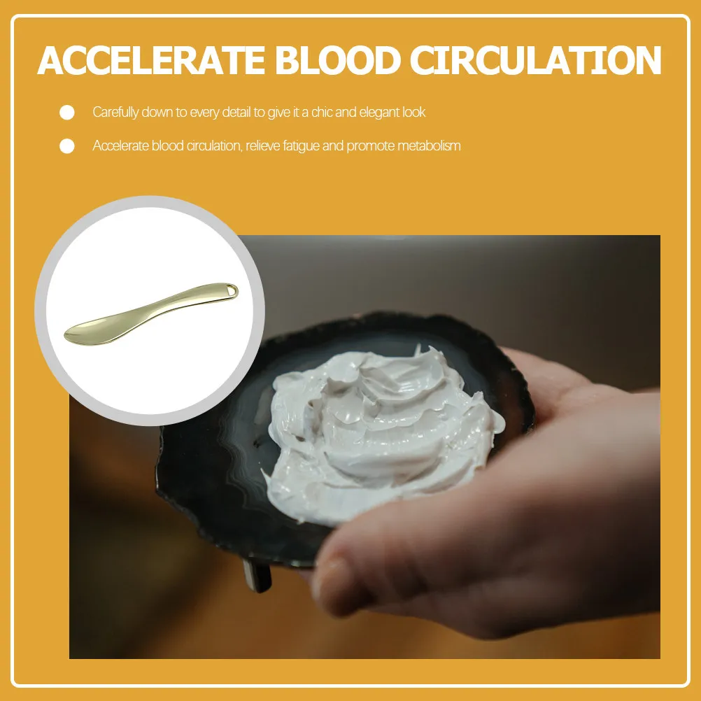 5Pcs Eye Cream Scoop Zinc Alloy Eye Cream Applicator for Micro Circulation Boost Skin Metabolism Portable Beauty Spatula