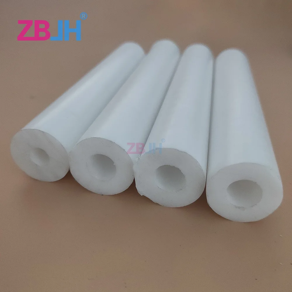 length 200mm white PTFE tube Polyvinylidene pipe Fluoride sticks Polytef hollow bar