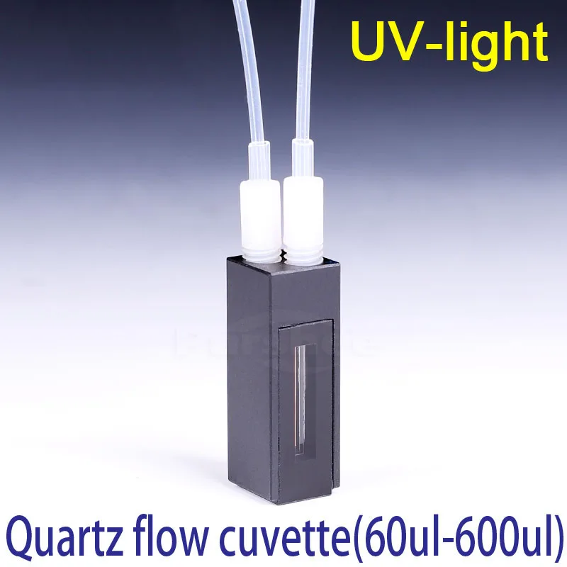 

60ul-600ul Quartz flow cuvette cell path length 1mm/2mm/5mm/10mm