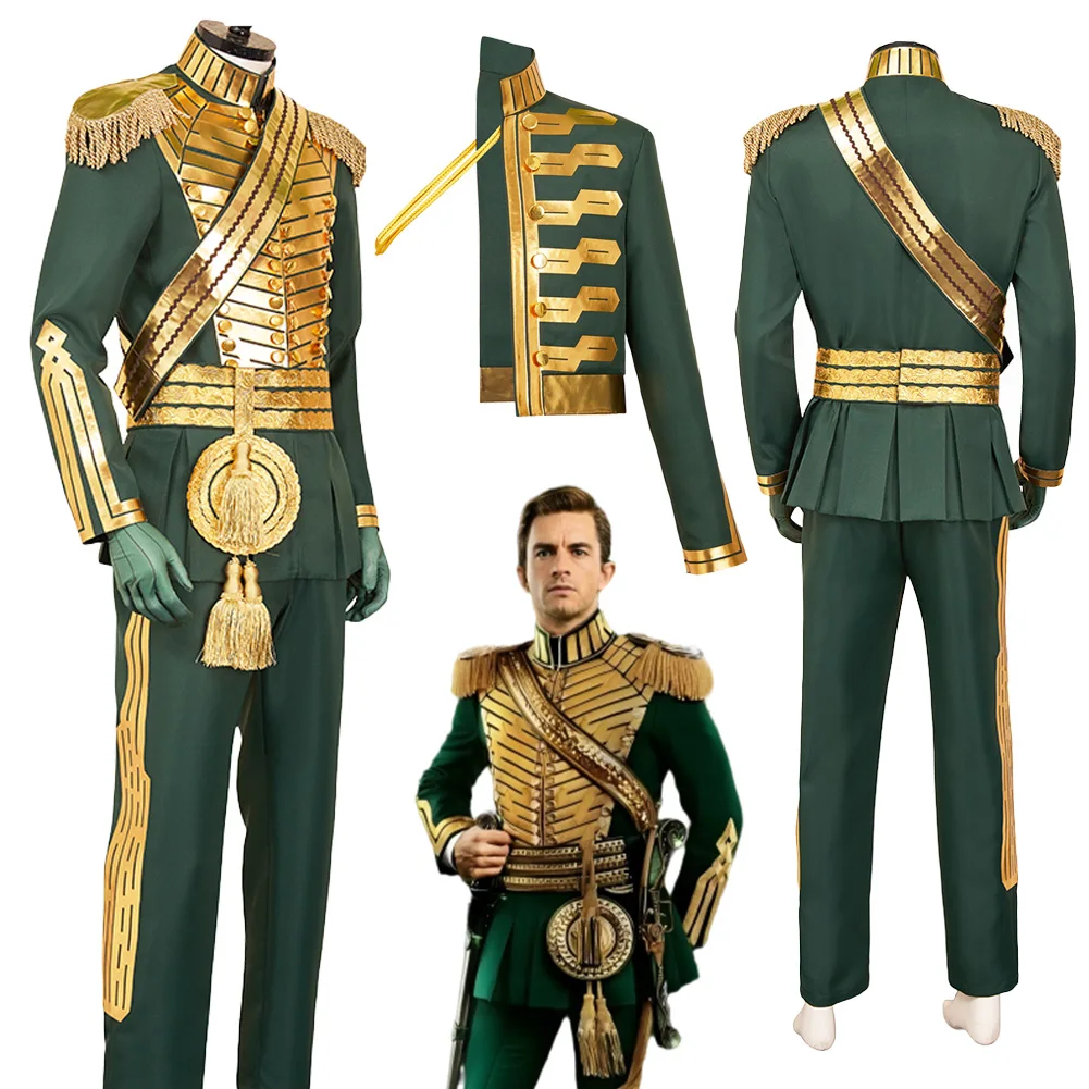 

Fantasia Wicked 2 Prince Fiyero Cosplay Uniform Shawl 2025 Movie Disfraz Costume Men Fantasy Halloween Carnival Party Clothes