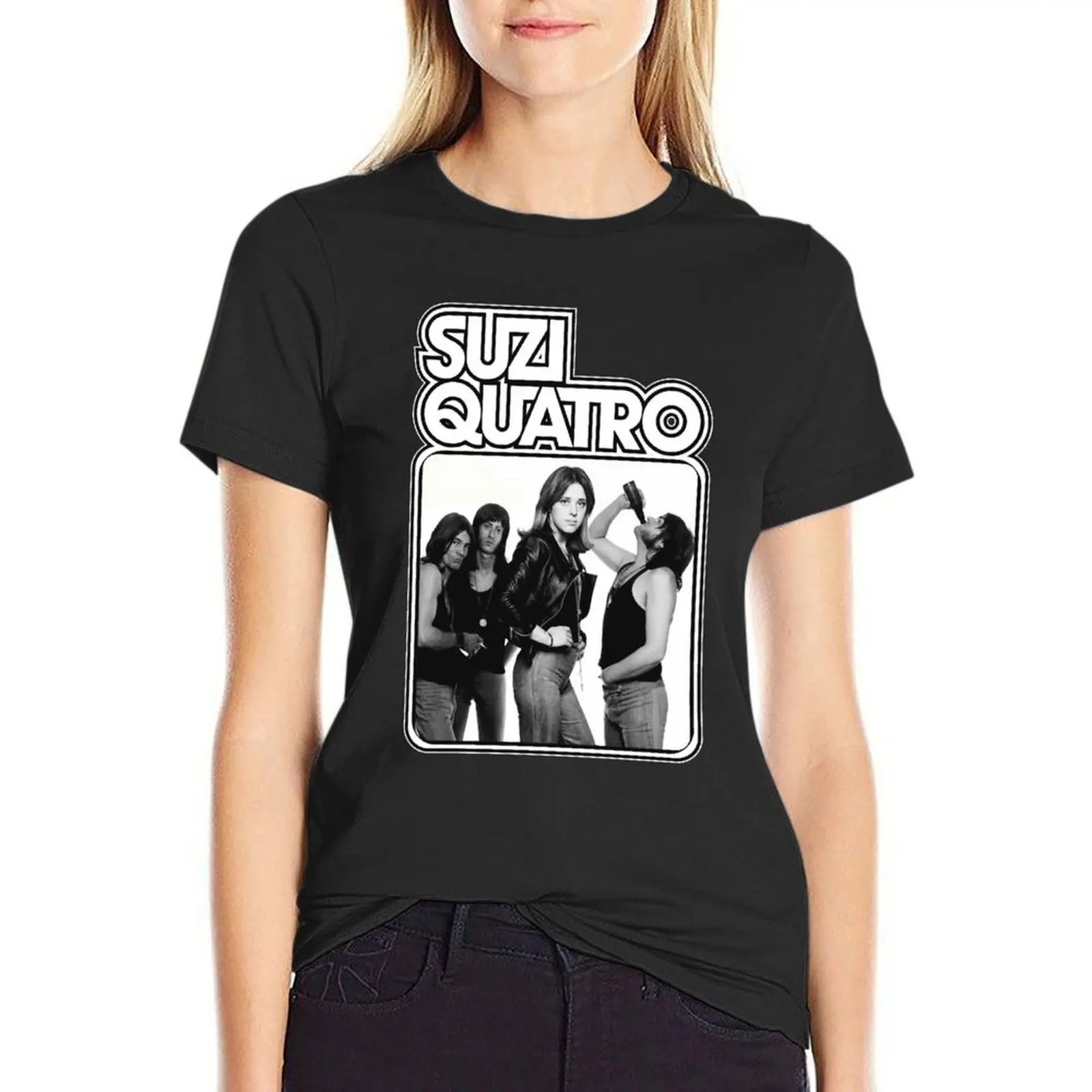 Suzi Quatro T-Shirt summer top tees lady clothes Women clothing