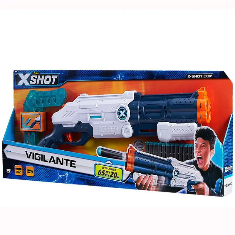 

X Special Attack Extraordinary Series Double Barrel Gun, Children's Pistol Soft Bullet Gun Hollow Bullet