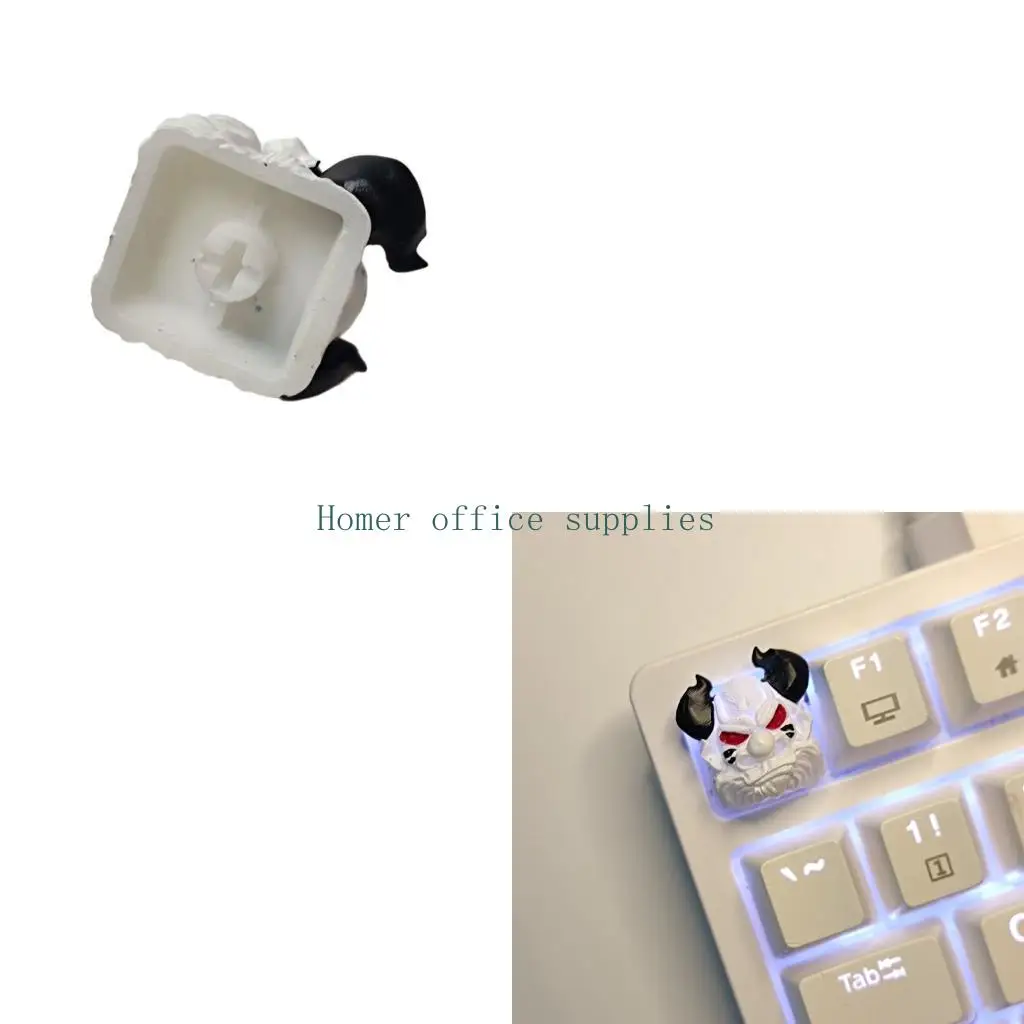K43B Beautiful 3D Bulls Resin Keycap Replacement For Mechanical Keyboard Switches