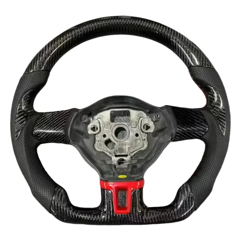 High quality ization Car Accessories Leather Carbon Fiber Steering Wheel for Golf 6 MK6 GTi Passat B7 B8 Steering Wheel view 2