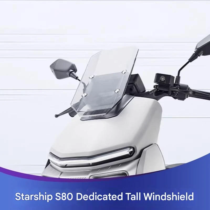 Suitable For Yadea Star Ship S80 Modified Windshield S80 Highlight Front Air Baffle Battery Car Windshield