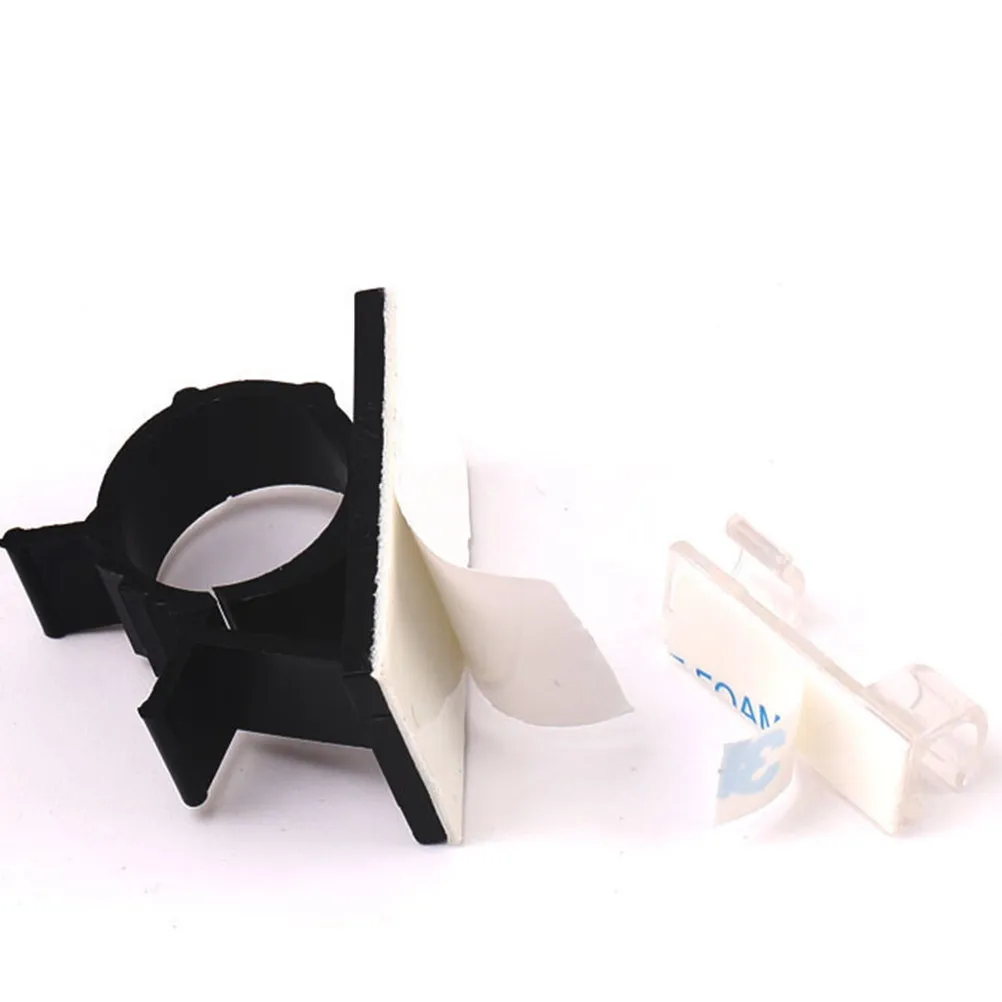 100Pcs Plastic Cable Clips Adjustable Lock Design Self-Adhesive Wire Clamps for Earphone TV Network Cables Cord Management