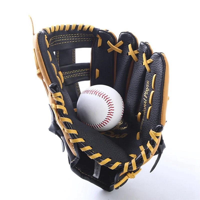 AASS-1 Pcs Double Layer Cowhide Baseball Glove Softball Glove 11.5Inch, Suitable For Teenagers