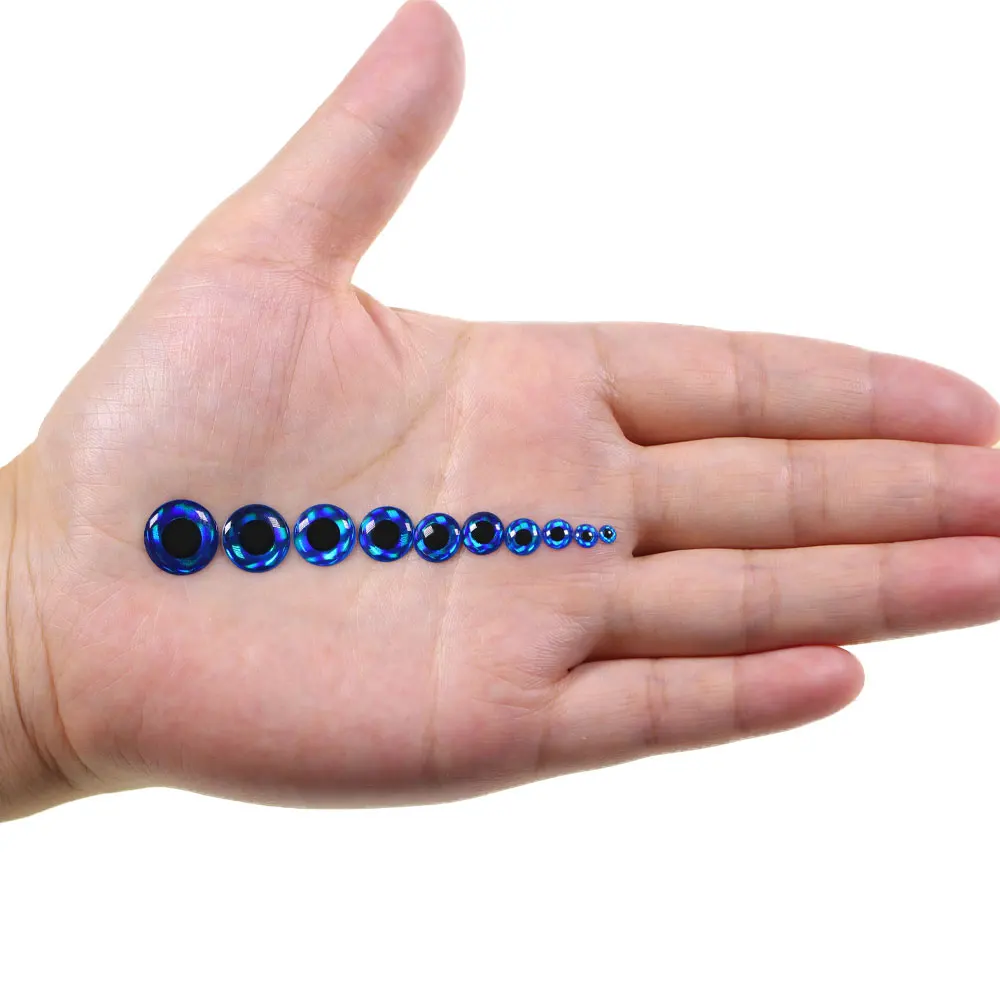 ICERIO 100 Stück/Packung Epoxid 3D Holographische Fischaugen Tintenfisch-Köder Angelköder Köderherstellung Streamer Fliegenbindematerial – Detail 7