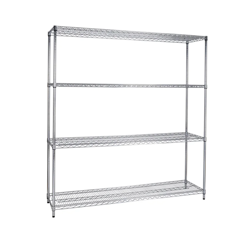 Stocked Sustainable 250kg Heavy Duty Wire Rack With NSF Approved 4 Tier 201 Stainless Steel Kitchen Shelf Racking