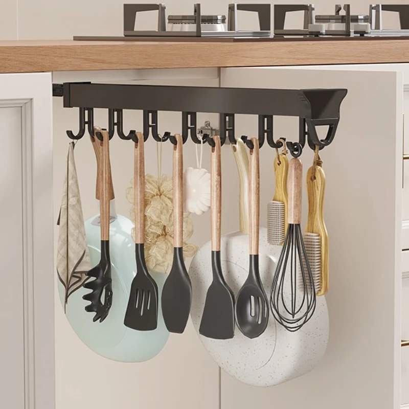 Quiet Side Fit Pull Out Drawer Style Pot Pan Lid Organizer Heavy Duty Double Track Fully Extended Slide Rail Utensil Rack