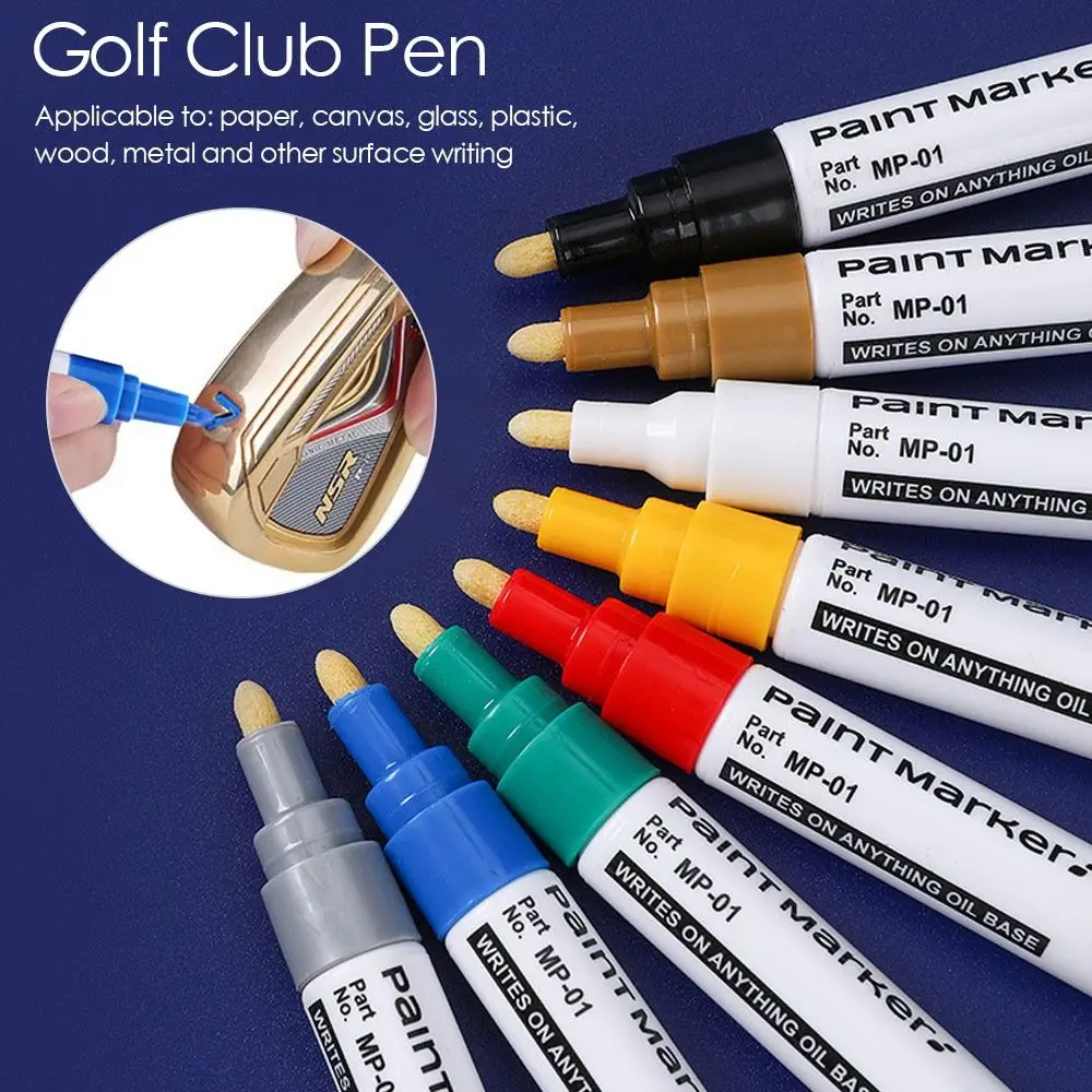 12Pcs/Set Bright Color Covering Power Sunscreen Golf Accesoires Acrylic Painter Color Changing Pen Golf Club Pen Ink Pen