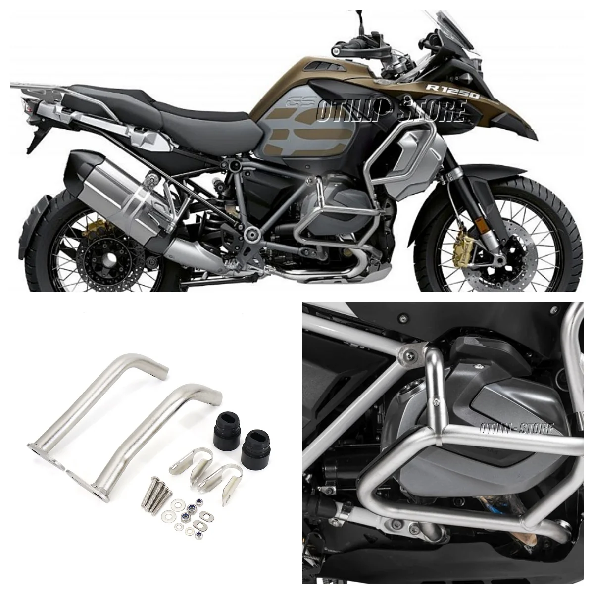 

New Motorcycle Stainless Steel Bumper For BMW r1250gs ADV R 1250 GS Adventure R1250GS Crash Bar Engine Guard Falling Protection