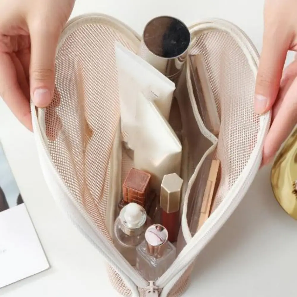

New Transparent Mesh Makeup Bag Multifunction 4 Colors Women Cosmetic Storage Pouch Portable Lipstick Organizer Bags