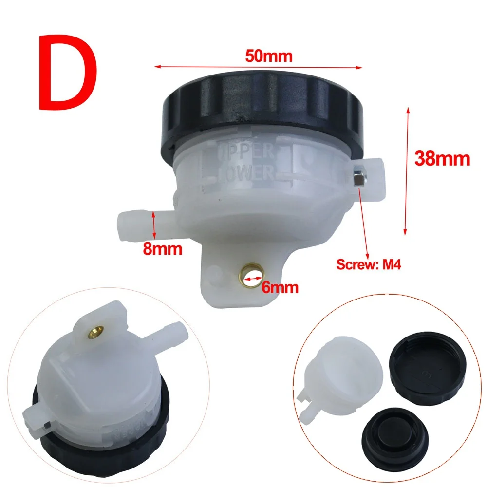 Universal Motorcycle Lever Brake Oil Tank Foot Brake Master Cylinder Oil Cup Fluid Bottle Reservoir Dirt Bike Scooter Pitbike