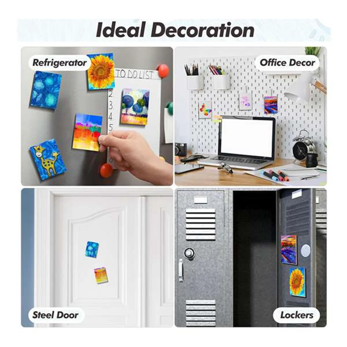 Panel kanvas lukisan magnetik, 25 buah papan kanvas Mini magnetik kanvas kosong kanvas untuk melukis hadiah seni dekorasi DIY