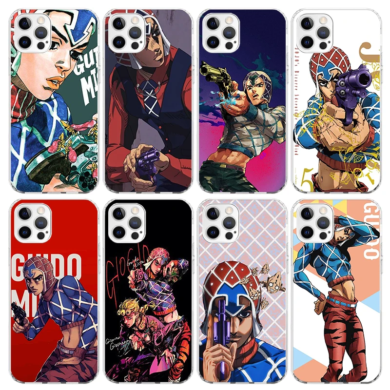 Чехол для телефона JoJo Adventure Guido Mista для iPhone 17 Air 11 13 Mini 14 15 Plus 16 12 Pro Max 16E SE 7 8 с узором, мягкая задняя крышка из ТПУ