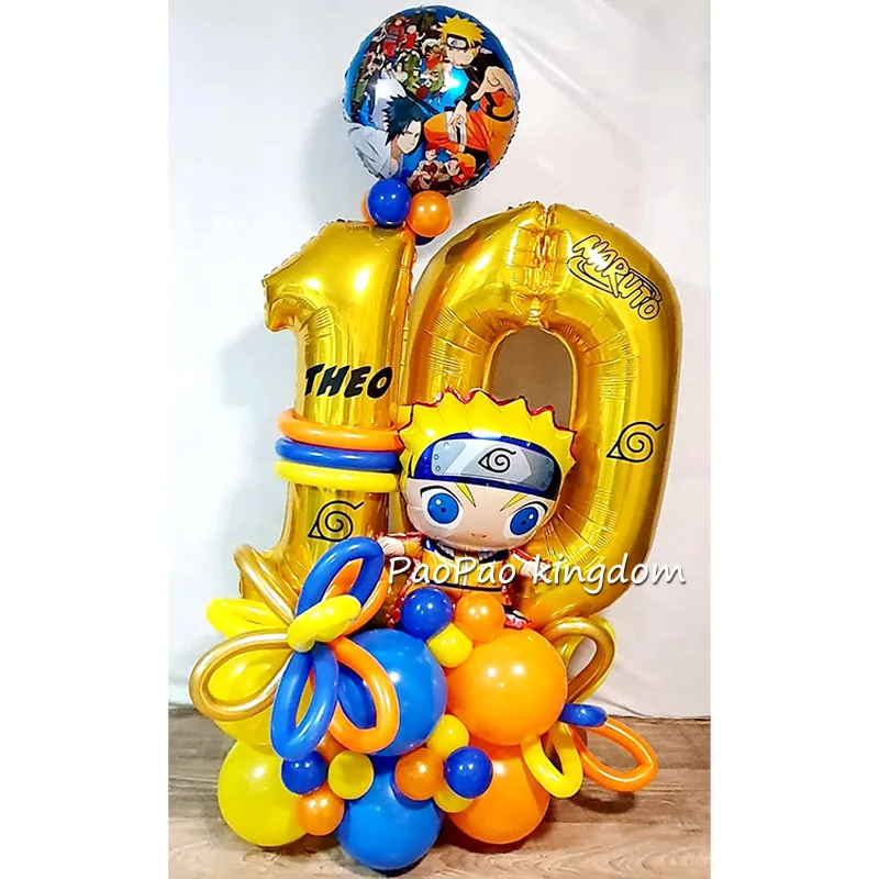 Ramo de Globos con Diseño de Hatake, Patrón de Personaje Ninja, para Cumpleaños, Eventos, Festivales, Celebraciones, Regalo para Entusiastas del Anime