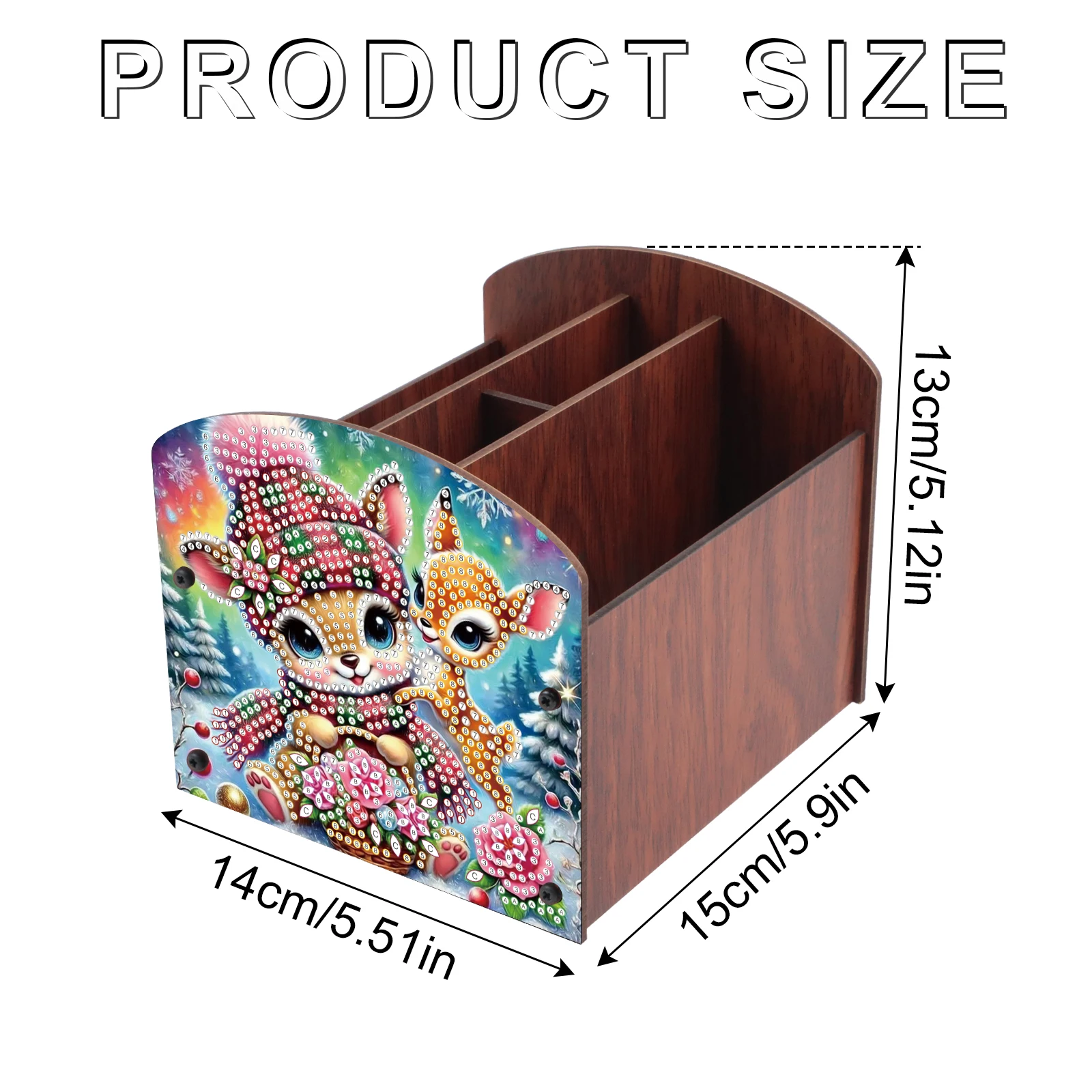 Diamond Painting Organizer Box Kits,Christmas deer Special Shape Diamond Multi Compartment Storage Box Handmade Home Decor Gift