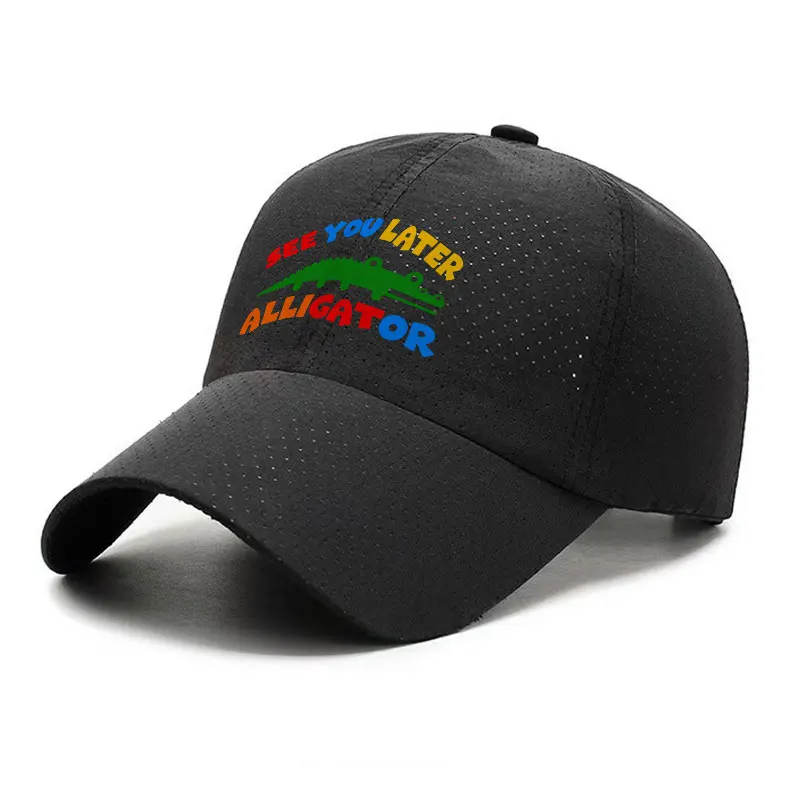 See You Later Alligator Quick Dry Baseball Cap Funny Graphic Outdoor Adjustable Hat