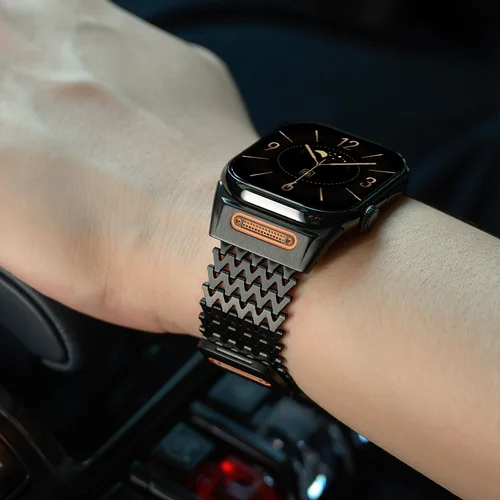 Imagen 2 del producto Correa magnética de acero inoxidable para Apple Watch Band 49mm 46/45/44mm 41/40mm pulsera Iwatch Series 11 10 9 8 7 SE3 Ultra Correas