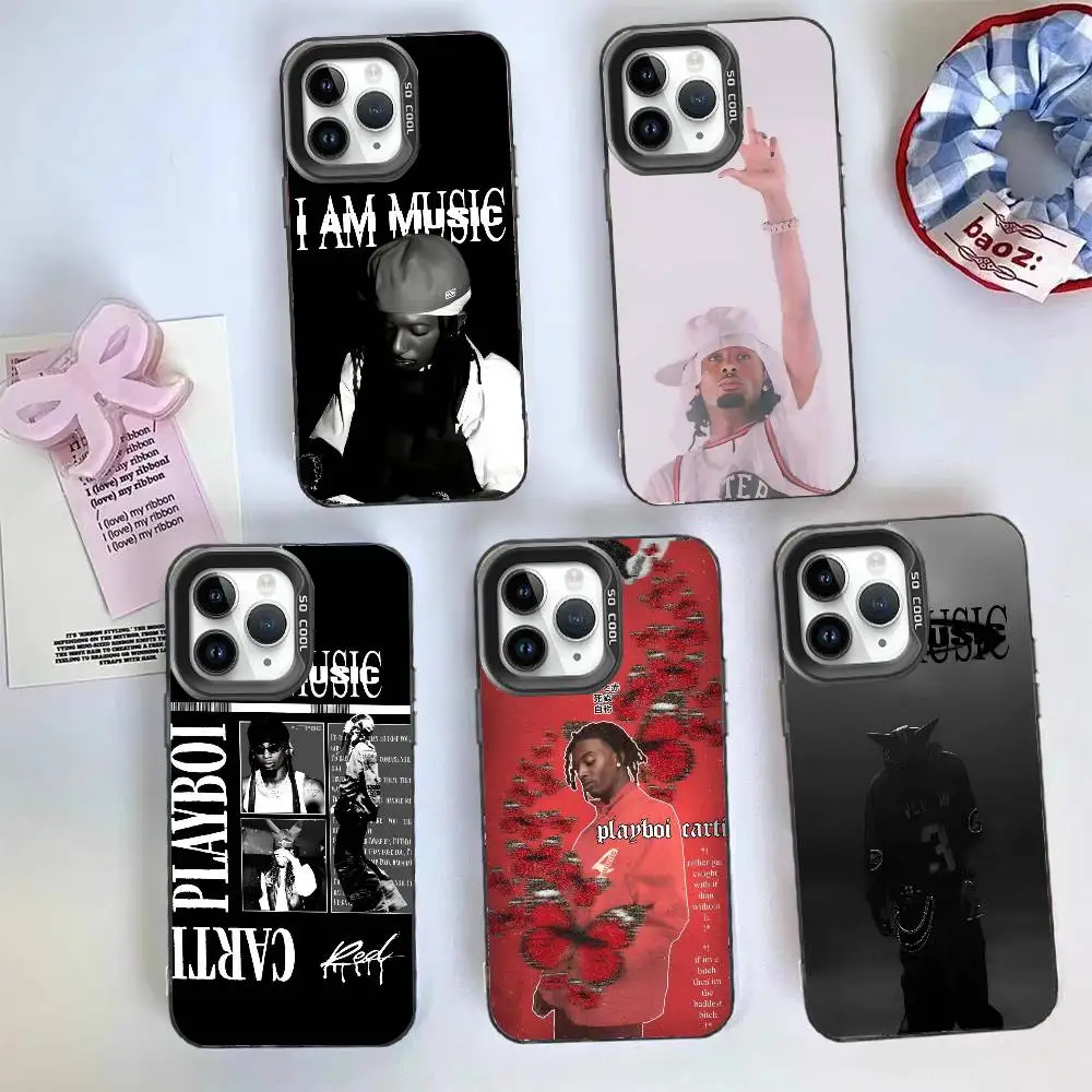 الهيب هوب ستار مغني الراب كارتي أنا الموسيقى جراب هاتف IMD تصميم اللون الفضي آيفون 17 16 15 14 13 12 11 الهواء برو ماكس زائد #5
