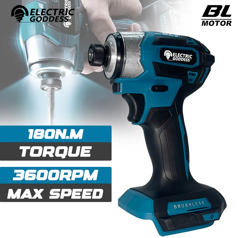 

Electric Goddess Cordless Impact Screwdriver Rechargeable Brushless Electric drill wood Tools For Makita 18V Battery ﻿Pin