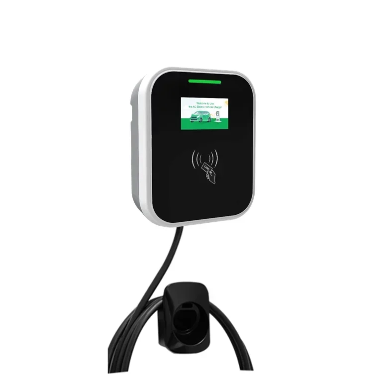 Electric Car Solar EV Charger Type 2 Ocpp AC Wall Box Home EV Charging Station with Display