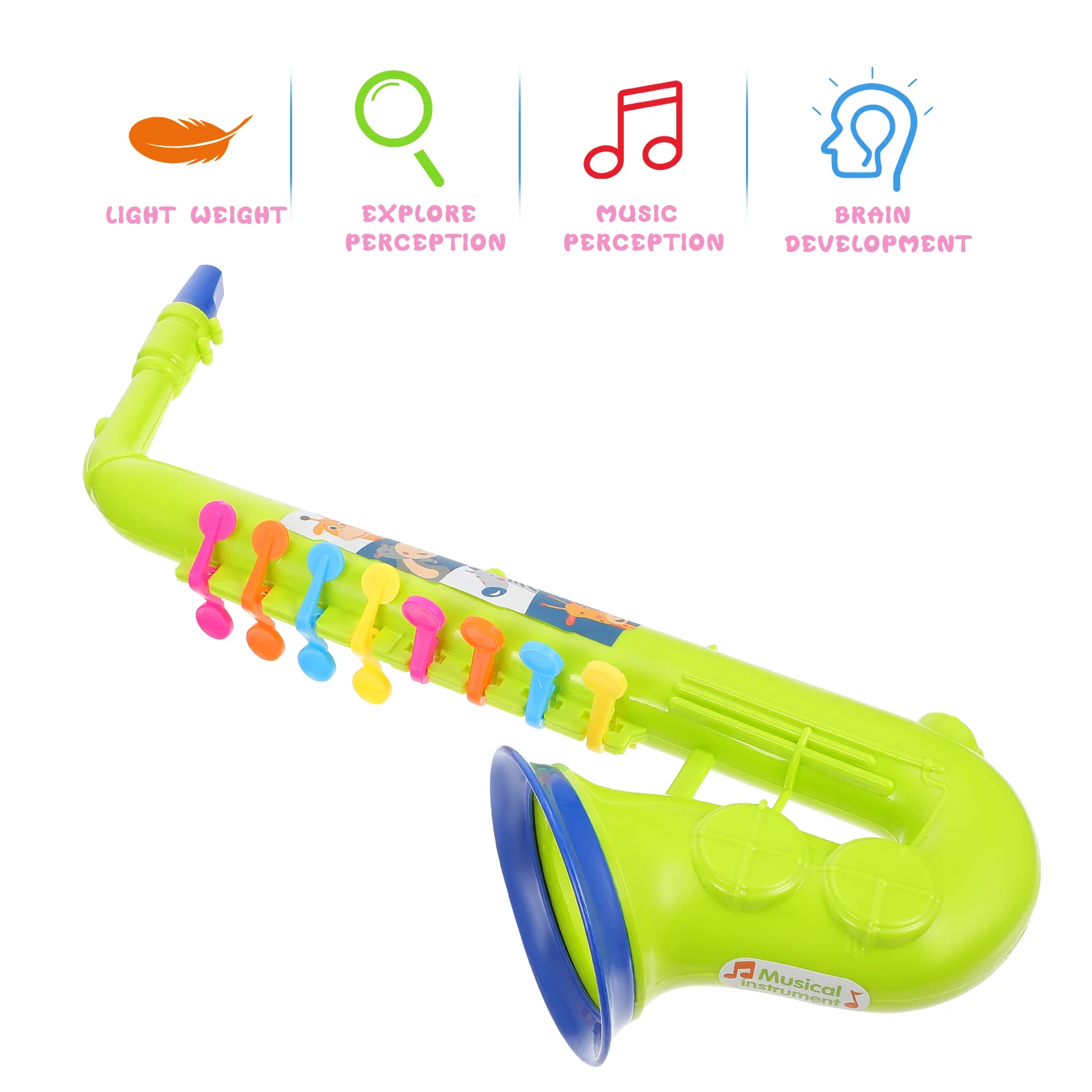 

Baby Toys Simulated Musical Practical Instrument Plaything Saxophone for Toddlers Abs Preschool