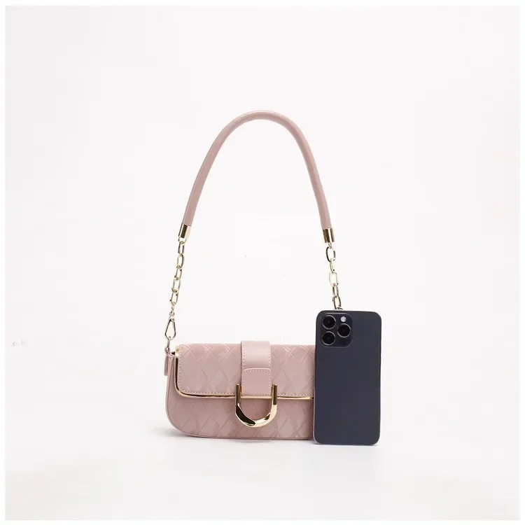 أنيقة بسيطة قوانغتشو المرأة تحت الإبط حقيبة 2025 نمط جديد واحد الكتف Crossbody الحلو حقيبة مربعة صغيرة