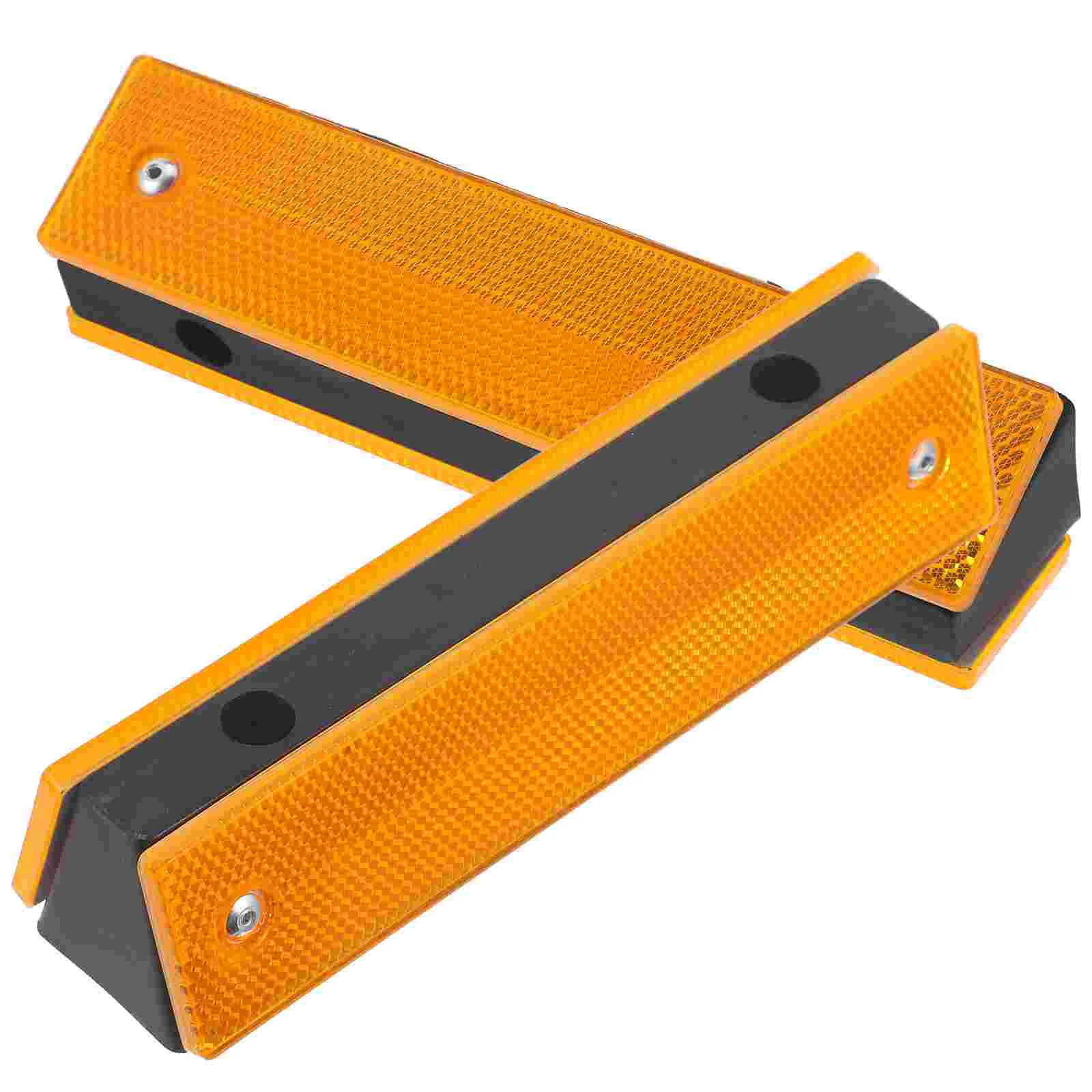 2 Pcs Garage Guide Sign Rectangular Driveway Reflectors Pavement Marker for Entrance The Road Reflective Delineators