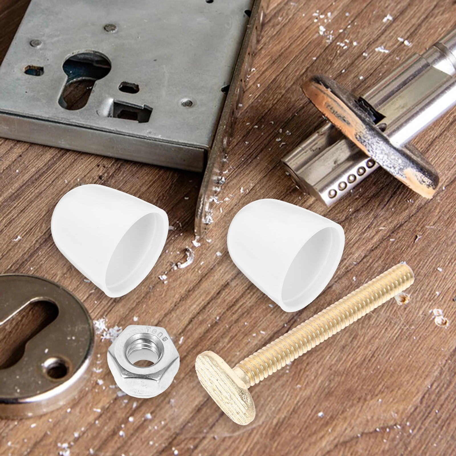 

1 Set Screw Covers Replacement Kit Durable Seat Bolts Rust-Resistant Toilet Caps Decorative Hardware Fasteners For Toilet Repair