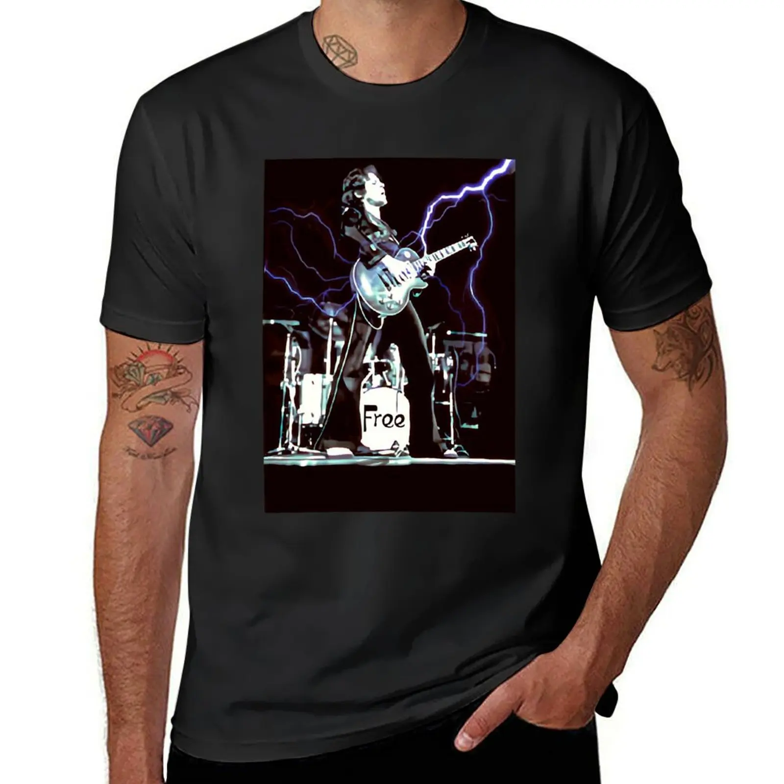 Paul Kossoff in Concert T-Shirt Blouse quick drying graphics mens clothes