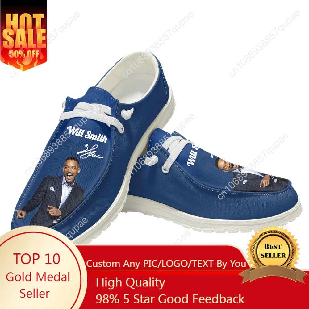 

Will Smith Casual Shoes American Rapper Mens Womans Flat Shoe Breathable Outdoor Lightweight Footwear Couple Custom Made Shoe