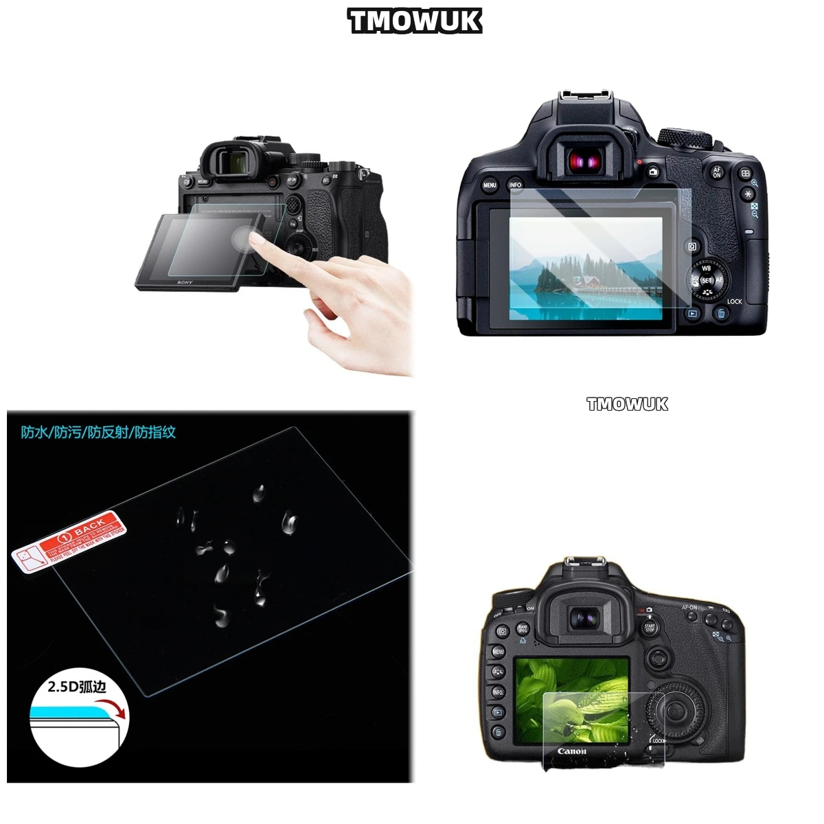 

For Canon G7X G9X G5X G7XII G9XII G5XII Anti Scratch Tempered Glass Screen Protector - 9H Hardness Privacy Film With Anti-Glare