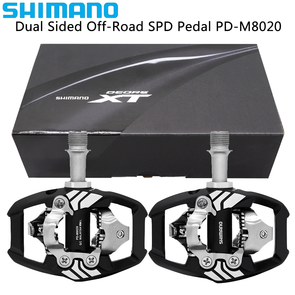 SHIMANO DEORE XT PD M8020 MTB Bike Pedal Racing Class Self-Locking Pedal for Mountain Bike with SM-SH51 Original Parts