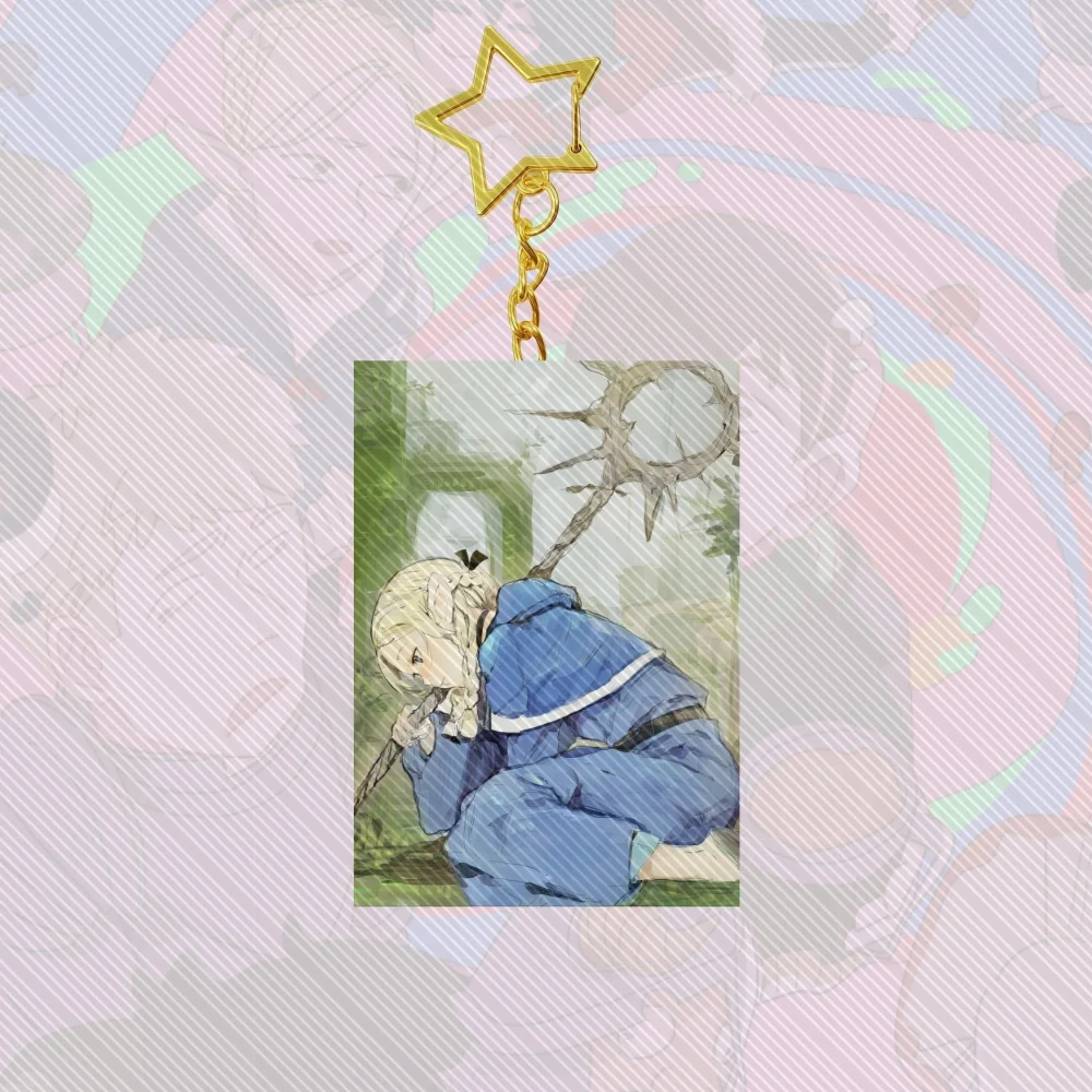 6 سنتيمتر أنيمي لذيذ في الزنزانة الدائمة الاكريليك سيارة المفاتيح اكسسوارات KawaiiBag سحر حلقة رئيسية المشجعين هدية الكريسماس