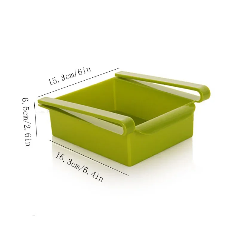 صندوق منظم الثلاجة ، قابل للتكديس مع قسم حفظ الطعام الطازج ، المطبخ