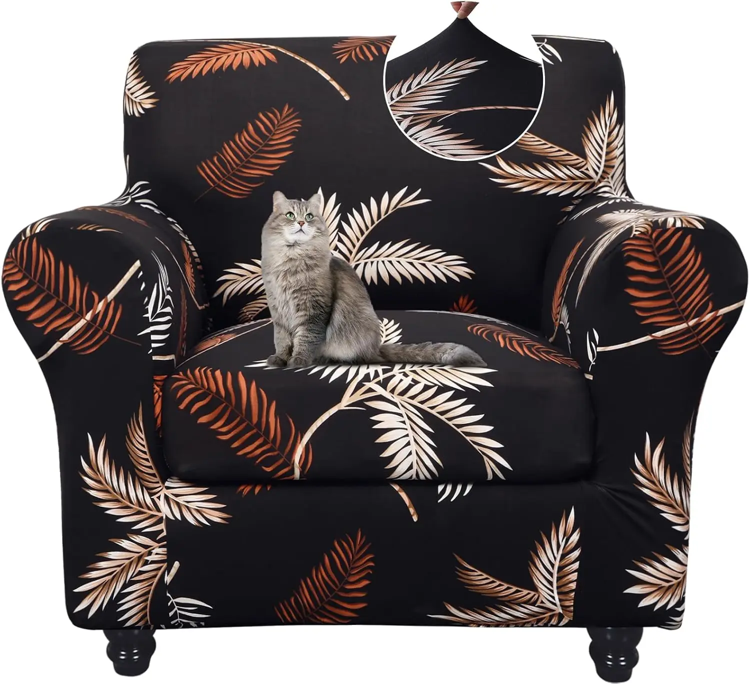

Sofa Cover Couch Covers, 2 Pieces Armchair Slipcover With 1 Separate Cushion Cover Stretch Soft Furniture Protector For Living