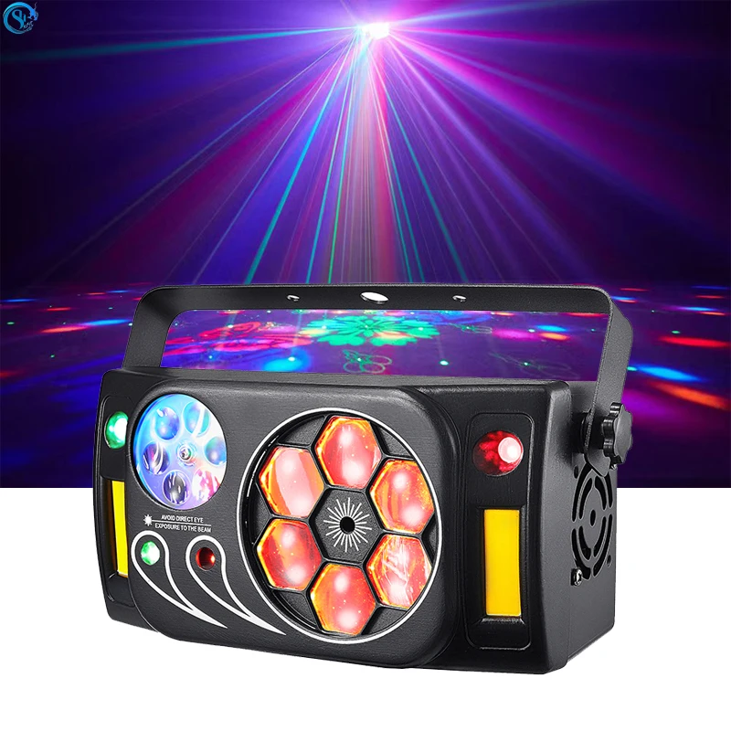 Imagem -02 - Led Disco Padrão Beam Laser Luz de Projeção de Vidro Dmx Controle Remoto Professional Stage dj Party Bar 6x10w Rgbw