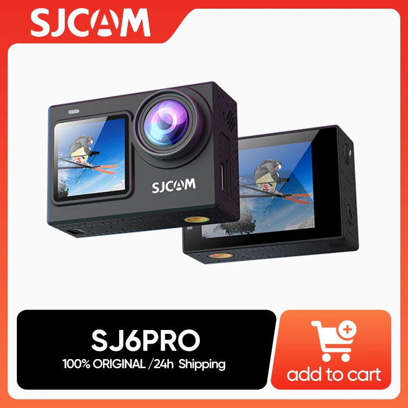 SJCAM SJ6 Pro Dual Screen 4K Action Helmet Sports DV Camera Waterproof 4K 60FPS Dual Screen 6-Axis Gyro Stabilization 165° FOV