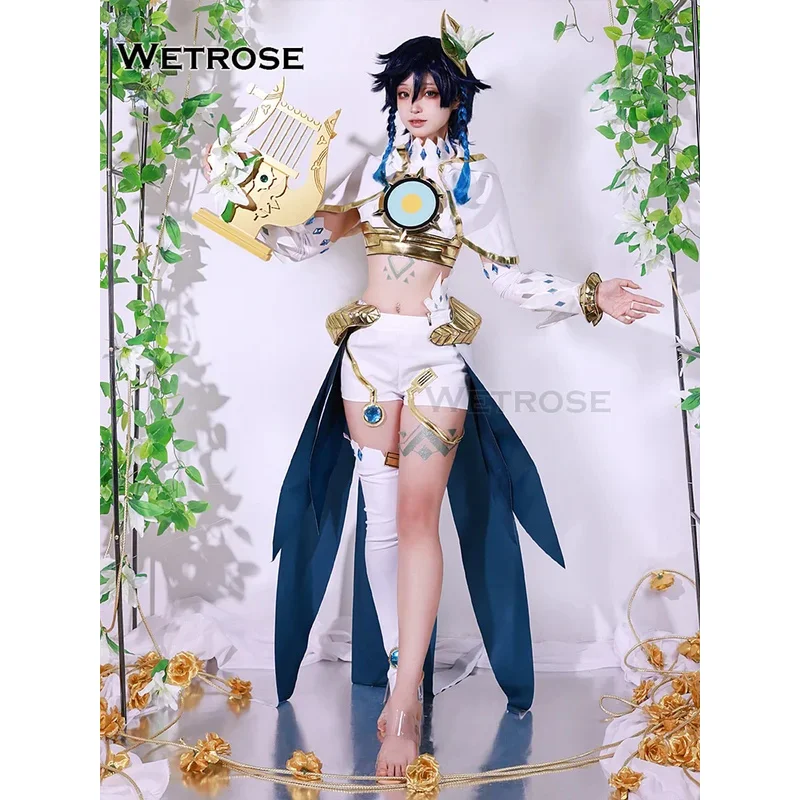 

ZA01 【Wetrose】In Stock Venti God SSR Cosplay Costume Genshin Impact Anemo Archon Angel Comic Birthday Barbatos Set Wig HalloZa0@