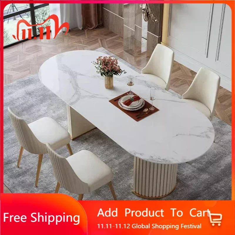 

Restaurant Coffee Dining Table Kitchen Hall Desk Living Room Wall Nordic Luxury Dining Table Mobile Mesa Redonda Room Furniture