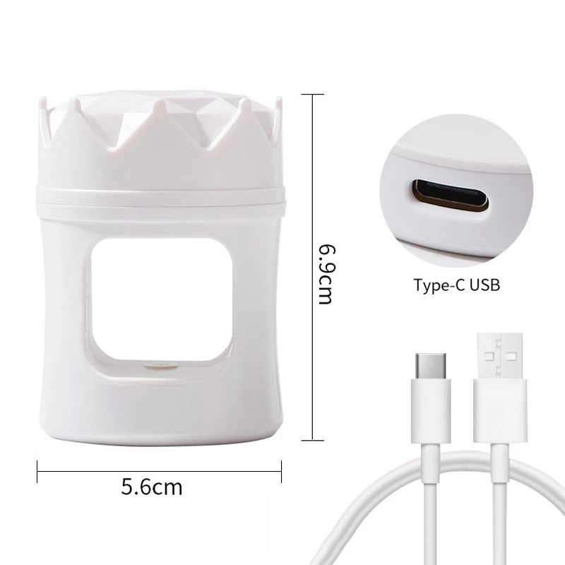 مصباح أظافر LULAA-Crown بالأشعة فوق البنفسجية ، مجفف أظافر صغير محمول مع كابل USB ، مجفف طلاء جل ، استخدام منزلي للسفر ، هدية ، 18 وات