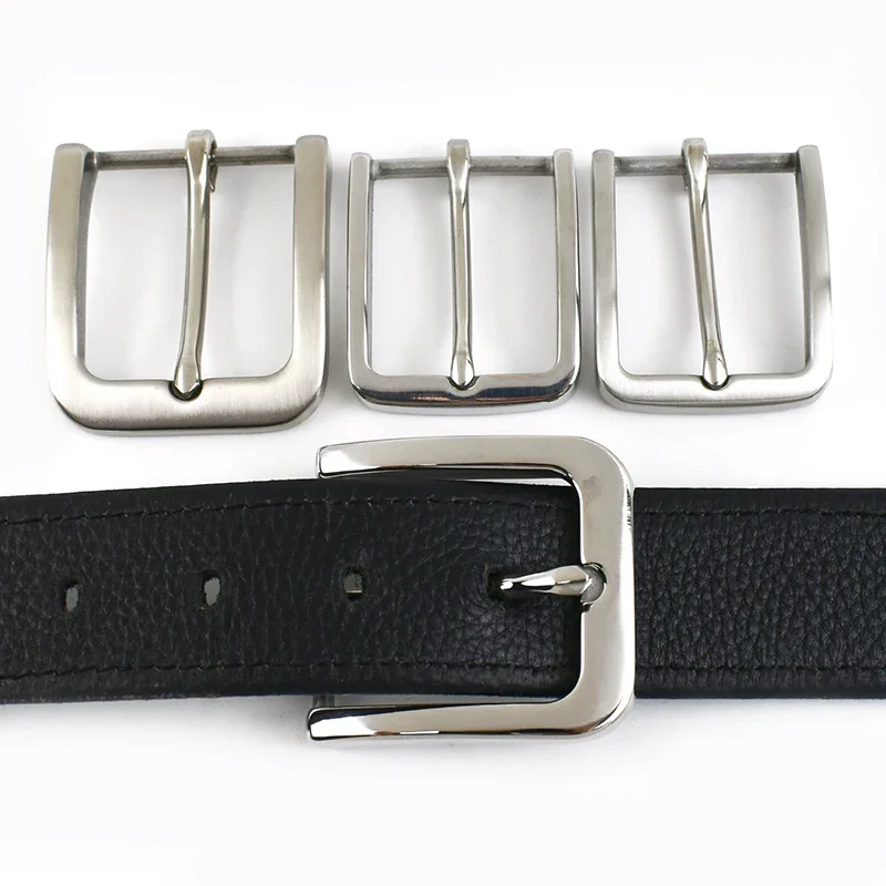 35/40mm Meetee Stainless Steel Mens Belt Pin Buckle for DIY LeatherCraft Cowboy Jeans Waistband Head Clothing Sewing Accessories
