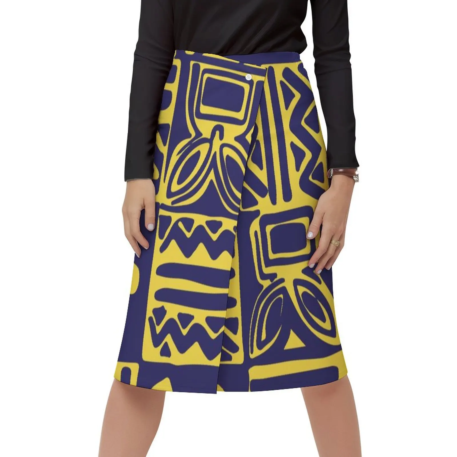 Jupes polynésiennes personnalisées pour femmes, nouveau Design, Costume de danse, robe de plage, vacances, taille haute, jupes trapèze pour femmes